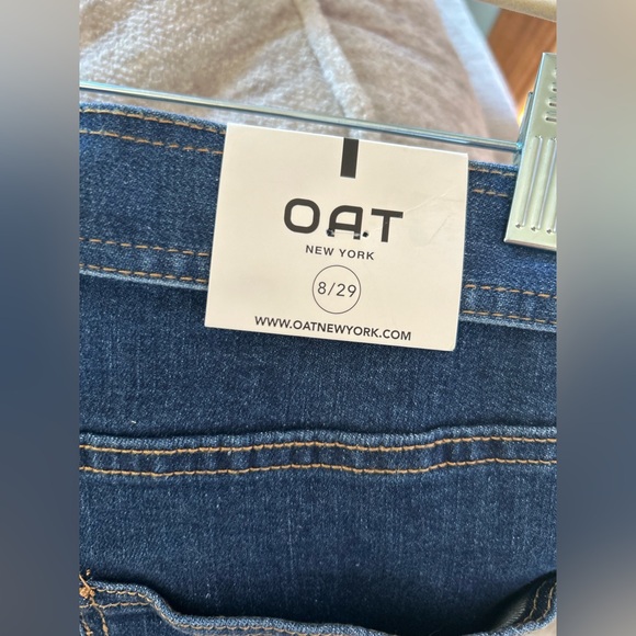Oat New York Wide-Leg Blue Denim Tie Pants size 8/29 NWT - Picture 4 of 10